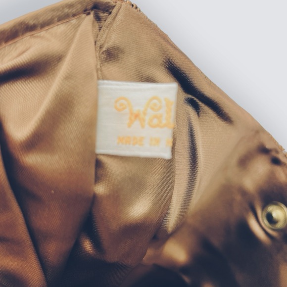 Vintage Walborg Evening Bag Sequin Purse Clutch 60s 70s Copper Brown Folding - Picture 8 of 11